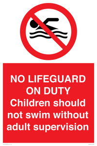 NO LIFEGUARD ON DUTY